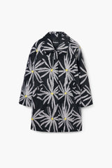 Desigual Abrigo para Mujer Woman Woven Overcoat, Negro, XL