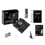 ASUS TUF Gaming A620M-PLUS WiFi Placa Base Micro-ATX AMD A620 (2.5Gb Ethernet, Wi-Fi 6, 2 x DP, HDMI, USB 3.2 Gen 1, USB 3.2 Gen 1 Type-C, BIOS Flashback, cancelación de Ruido, Aura Sync), Negro