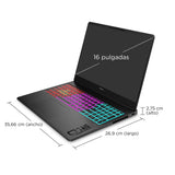 HP OMEN MAX - Ordenador Portátil Gaming de 16" OLED 240Hz (Ultra 7-255HX, 32GB RAM, 1 TB, NVIDIA GeForce RTX 5060 8GB, FreeDos) Negro - Teclado QWERTY Español