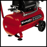 Einhell Compresor TC-AC 420/50/10 V (2200 W, 2850 rpm, 10 bar máx., tanque de 50 l, reductor de presión, manómetro, válvula de retención, válvula de seguridad)