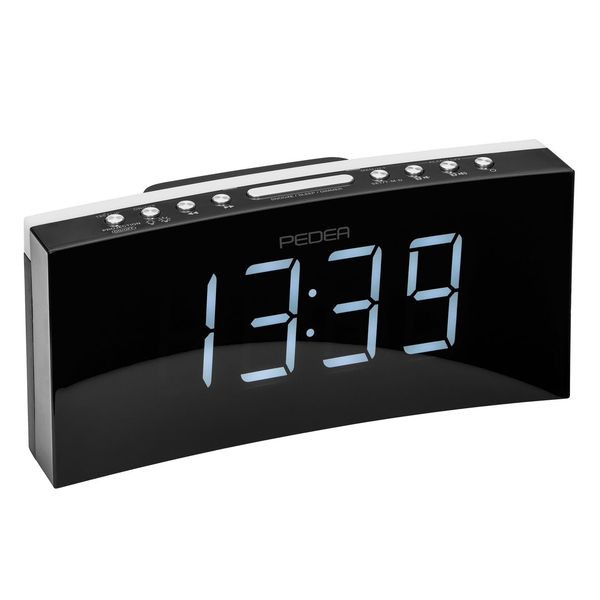 PEDEA 55005200 - Radio (Reloj, FM, 87,5 - 108 MHz, Sintonización automática, LED, Negro, Gris)