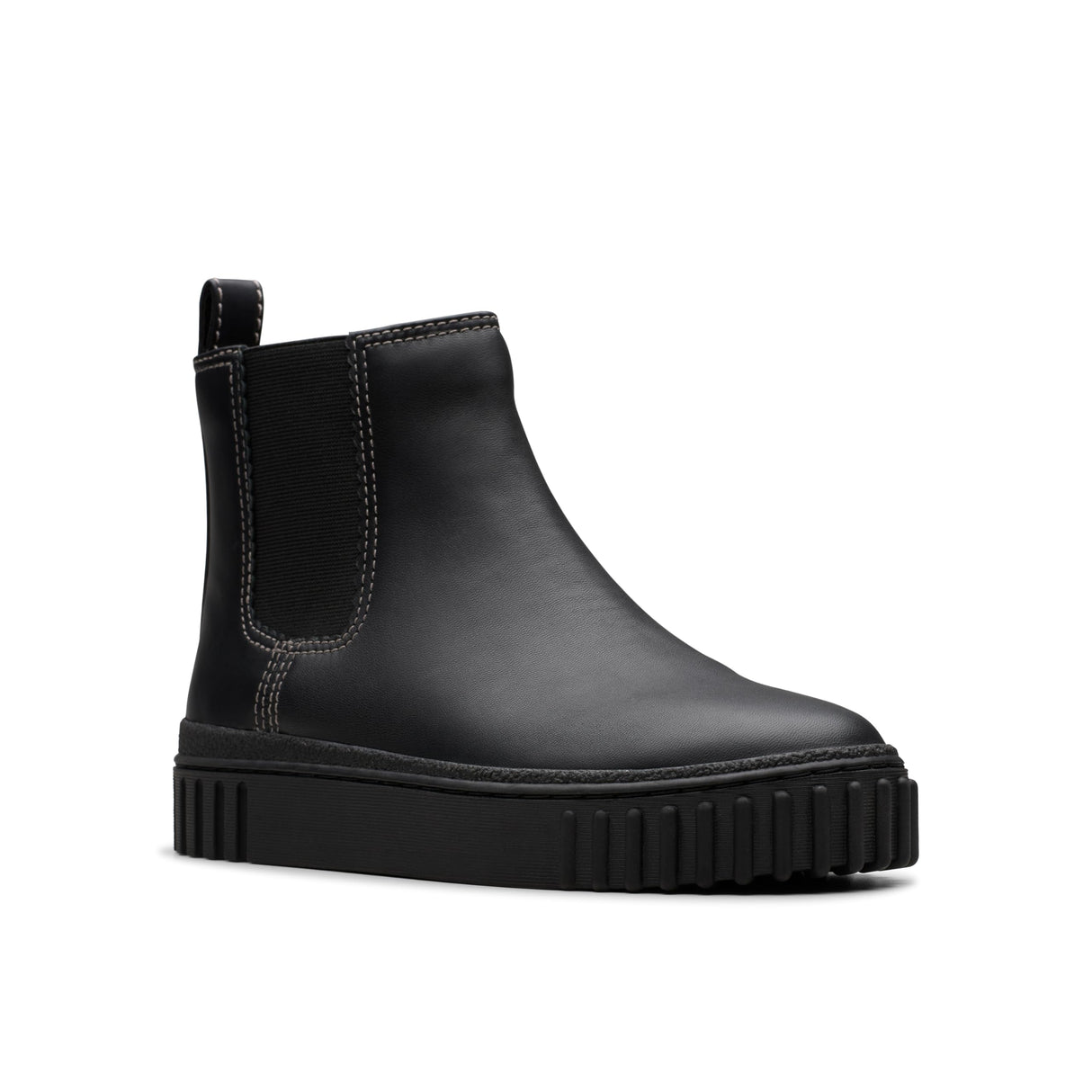 Clarks Premium Mayhill Top Chelsea Botas para mujer, cuero negro, 5 UK, Piel negra, 38 EU