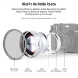 Neewer Teleconvertidor de Lente Adicional de 49 mm 1.5X, Compatible con cámaras Fujifilm X100 X100S X100F X100T X100V X100VI, Vidrio óptico HD, Multicapa, Plateado, LS-61