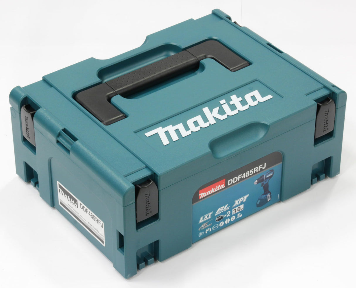 Makita DDF485RFJ Taladro atornillador inalámbrico Li-Ion 18V 2x 3.0Ah 50Nm