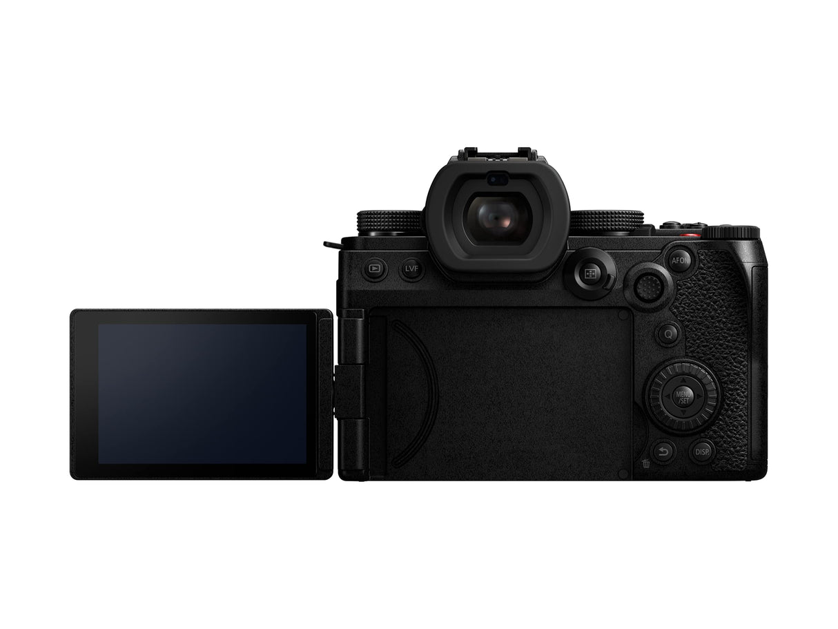 Panasonic LUMIX DC-S5M2XE Cámara Marco Completo Sin Espejo, Grabación 4K 60P y 6K 30P, Pantalla Abatible, Wi-Fi, AF Híbrido De Fase, IS Activo, ISO Nativo Dual, Batería DMW-BLK22, Solo Cuerpo