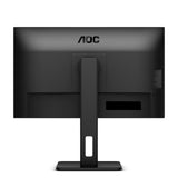 AOC 24P3CV Monitor 24 Pulgadas FHD, 100Hz, IPS, 4 ms GtG, Adaptive Sync., Altura Ajustable, Altavoces (1920x1080, 1x HDMI 1.4, 1x DP 1.2, USB-Hub), Negro