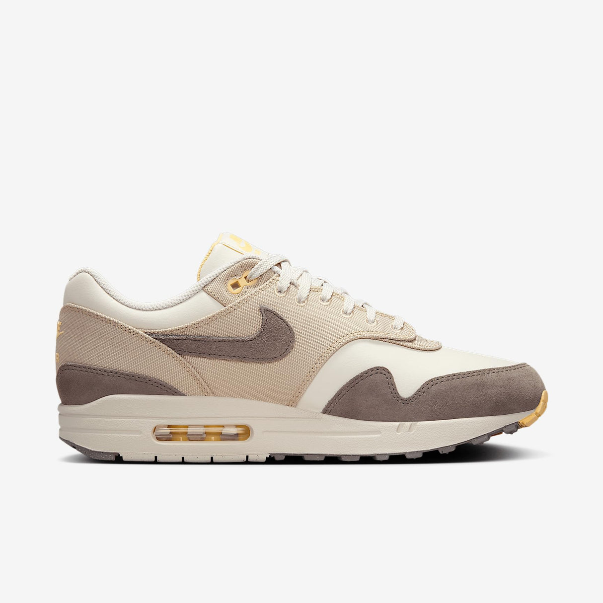 NIKE Air MAX 1 Prem, Sneaker Hombre, Light Bone Cave Stone Chamois, 44.5 EU