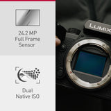 Panasonic LUMIX DC-S5 II, Cámara Sin Lente De Marco Completo, Sin Espejo con Lente de 20-60 mm F3.5-5.6, 4K 60P y 6k 30P Grabación, Pantalla Movible, Wi-Fi, Negro