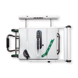 Sierra de mesa HiKOKI C10RJ (1500W, hoja de sierra Ø255mm, arranque suave, tope paralelo, extensión de mesa, freno eléctrico, protección contra sobrecarga, hoja de sierra, incl. mesa inferior)