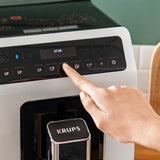 Krups Evidence EA8901 Independiente Totalmente automática Máquina espresso 2.3L 2tazas Blanco - Cafetera (Independiente, Máquina espresso, 2,3 L, Molinillo integrado, 1450 W, Blanco)