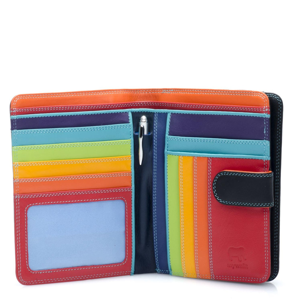 mywalit billetereo Monedero de Piel para Mujer Large Wallet/Zip Purse - 229-4 - Black Pace