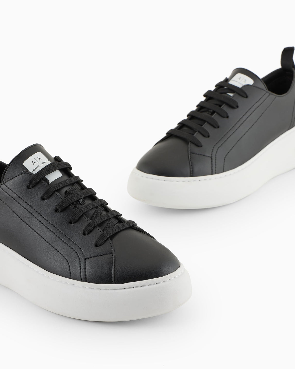 Armani Exchange Zapatillas de Piel Solid Negro