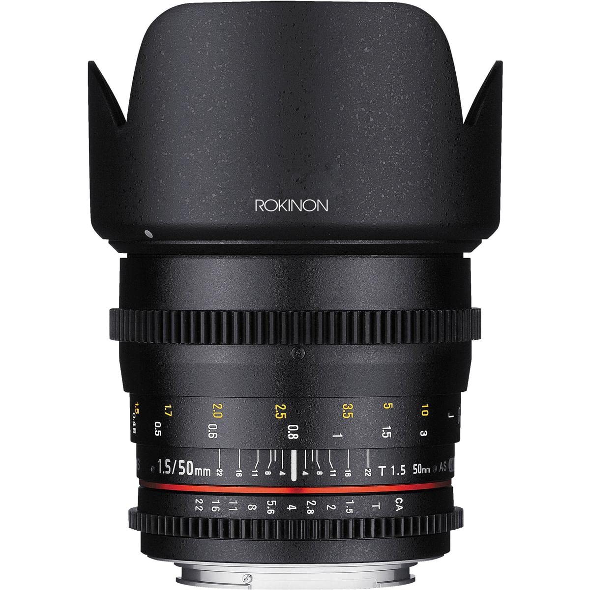 Rokinon Cine DS 50 mm T1.5 como SI UMC Full Frame Lente Cine para Canon EF cámaras