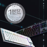 Logitech G915 LIGHTSPEED TKL Teclado Gaming Mecánico Inalámbrico con teclas GL-Táctil de bajo perfil, LIGHTSYNC RGB, Diseño ultra delgado, 40 Horas duración de Batería, Disposición QWERTY ES - Negro