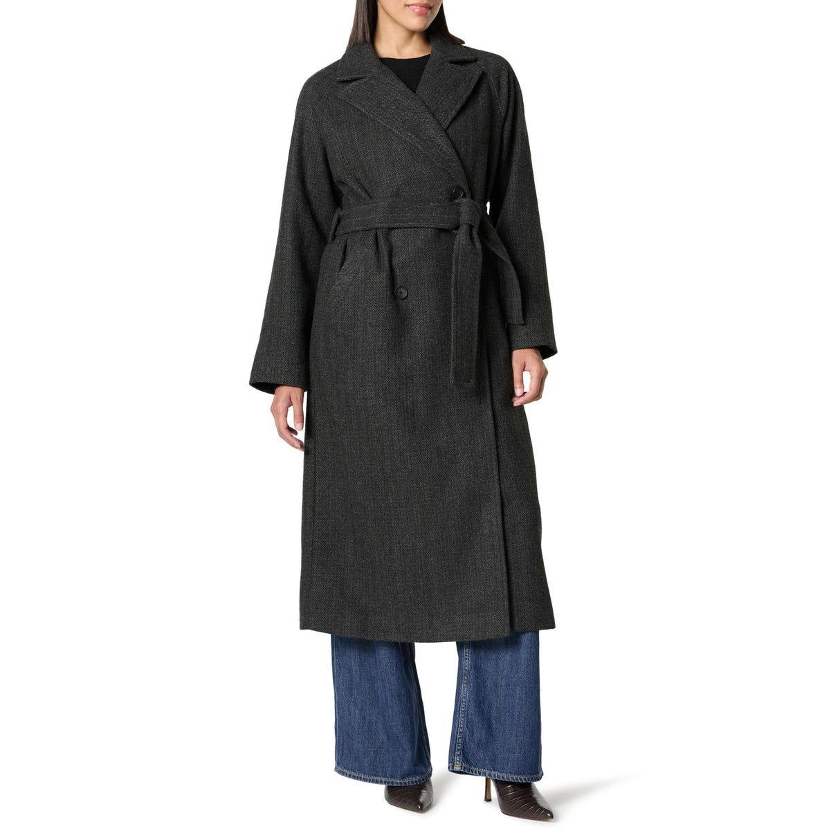 The Drop Jessy Elongated Overcoat Abrigos, Espiga Gris, XXL