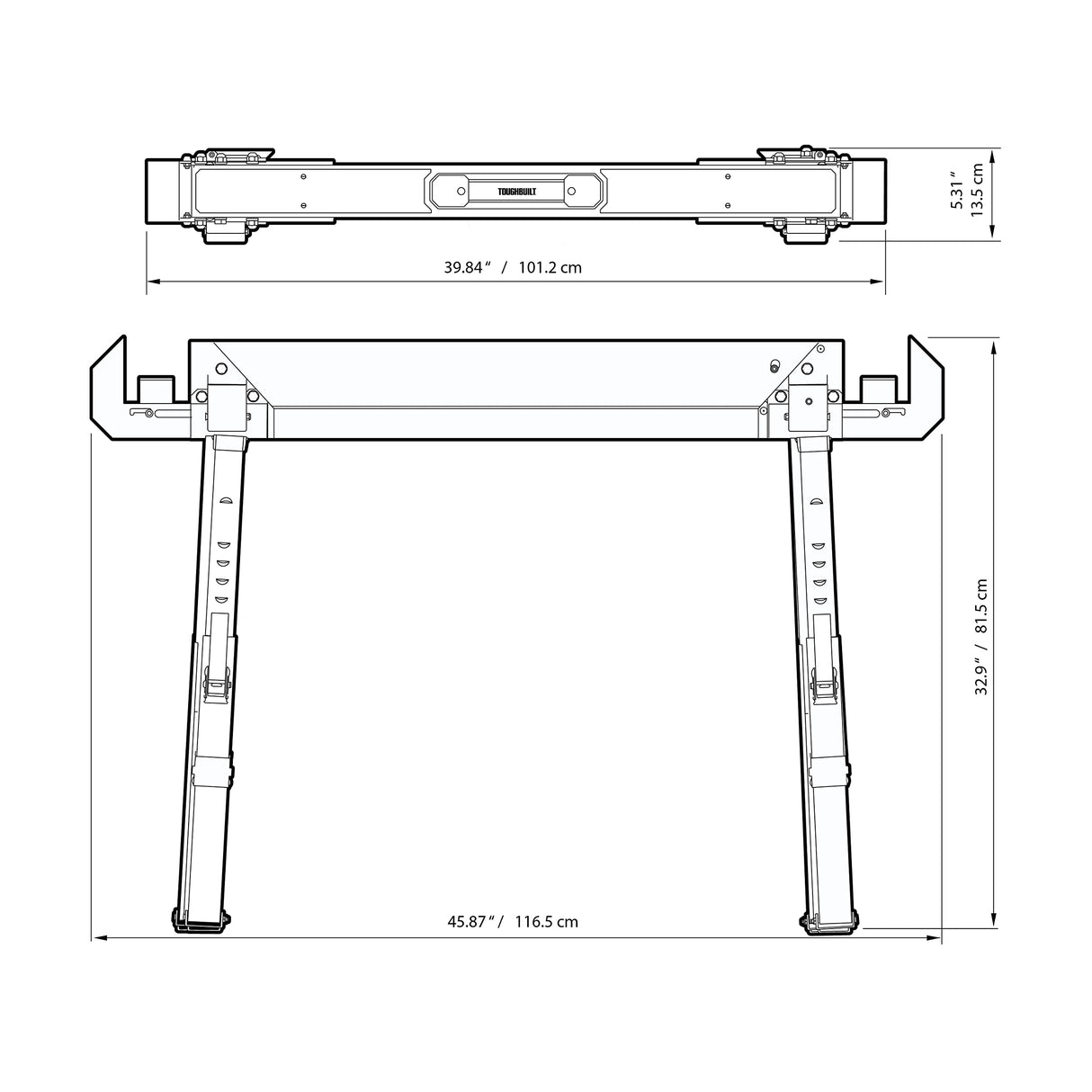 PACK 2 C700 CABALLETES/MESA DE TRABAJO TB-C700-2 TOUGH BUILT
