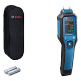 Medidor de humedad GMP 1-13 de Bosch Professional (basado en clavijas, mide 37 tipos de madera y 10 materiales de construcción, clasificación IP65, LCD de alto contraste, 2 pilas AA, bolsa)