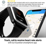 Reloj Inteligente CPR Guardian II para Padres y Seres Queridos, la próxima generación de protección en Caso de Emergencia. Mantener al Usuario Activo, Independiente y Seguro en Todo Momento (Gris)