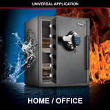 Master Lock Caja Fuerte de Seguridad, Ignifuga y Resistente al Agua, llave y Combinación Digital, XXlarge 56,6L - LTW205GYC