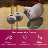Philips Lumea Serie 7000, Depiladora Luz Pulsada, IPL, Piel Suave Desde Casa, Con Funda, Accesorios para el Cuerpo, Cara y Zona del Bikini, Alternativa a Depilación Láser. SC1999/00