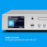 TechniSat DIGITRADIO 143 CD (V3) - sintonizador HiFi Digital, Radio por Internet (Dab+, FM, Bluetooth, Spotify Connect, Reproductor de CD, WLAN, Ancho 43,5 cm, Control de aplicación y Remoto) Plata