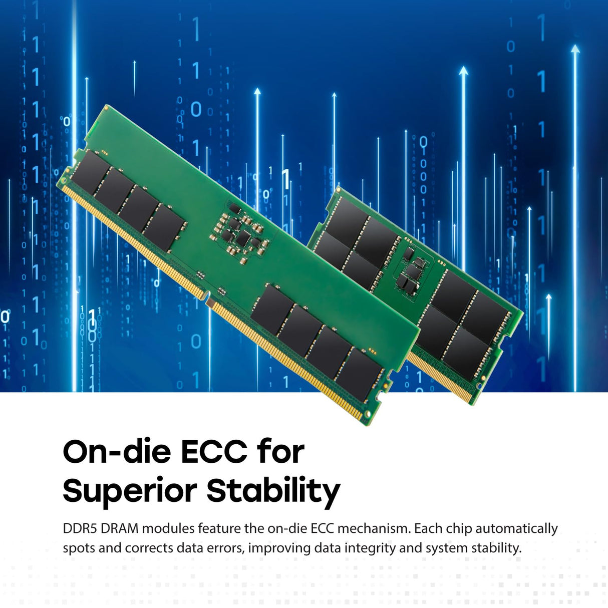 Transcend Módulo de Memoria DDR5 5600MHz CL46 (2Rx8) 48GB para Escritorio - JM5600ALE-48G