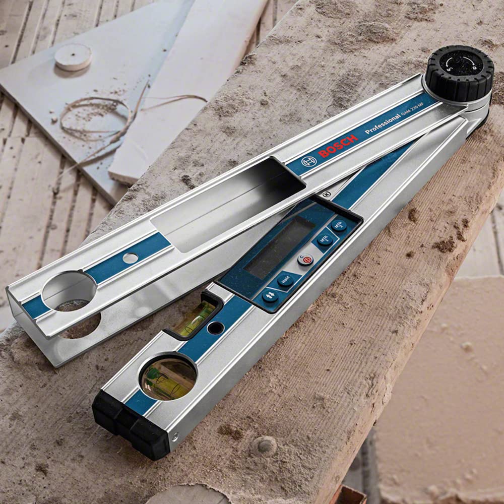 Bosch Professional Medidor digital de ángulos GAM 220 MF (cálculo de ángulos de inglete, margen de medición: 0 - 220º, longitud: 40 cm)