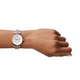 Emporio Armani Reloj Analógico para Mujer de Cuarzo AR1926 Multicolor (Oro rosa/Plata)