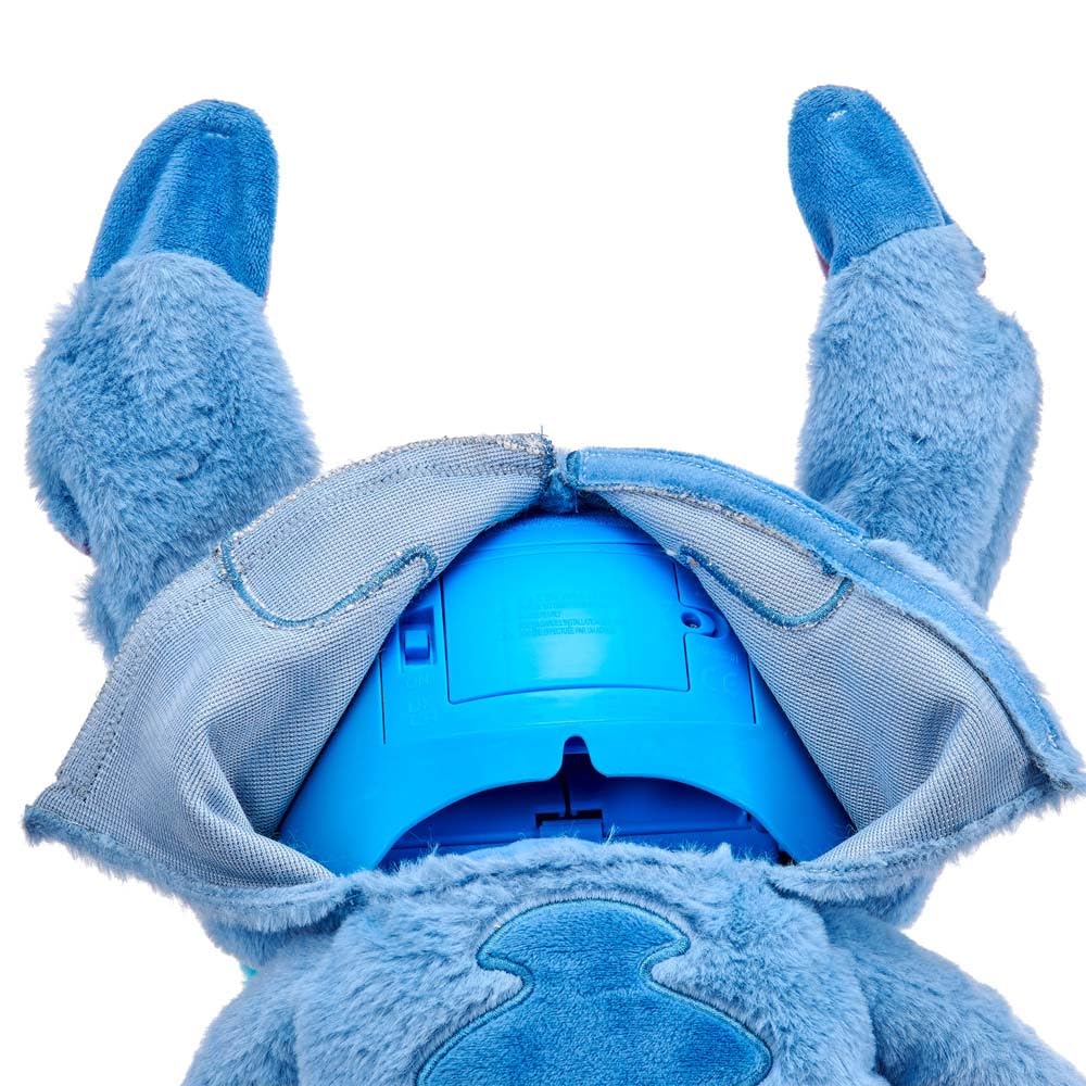 Disney Stitch Puppetronic by Real FX de Lilo & Stitch, Peluche Electrónico de 45 cm, 100+ Combinaciones de Acciones y Sonidos, Juguete Realista con Sensores y Reacciones, 6+ años, Famosa (TTC29000)