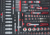 KS Tools - 711.1011 - módulo boquillas/accesorios 1/4"-3/8"-1/2" - herramientas taller mecanico 175 piezas