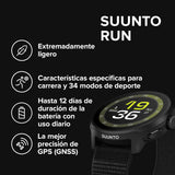 SUUNTO Run Reloj GPS Running, Pantalla Táctil AMOLED 1,32'', Ligero, Multideporte, Monitor Actividad, GPS Preciso, Seguimiento Cardíaco/Sueño, 12 Días Autonomía, 4GB Almacenamiento Música