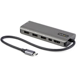 StarTech.com Adaptador Multipuertos USB-C - Docking Station USB Tipo C a HDMI o Mini DisplayPort 4K60 - Replicador de Puertos USBC PD 100W - Hub USB 4 Puertos - Red - con Cable de 30cm (DKT31CMDPHPD)