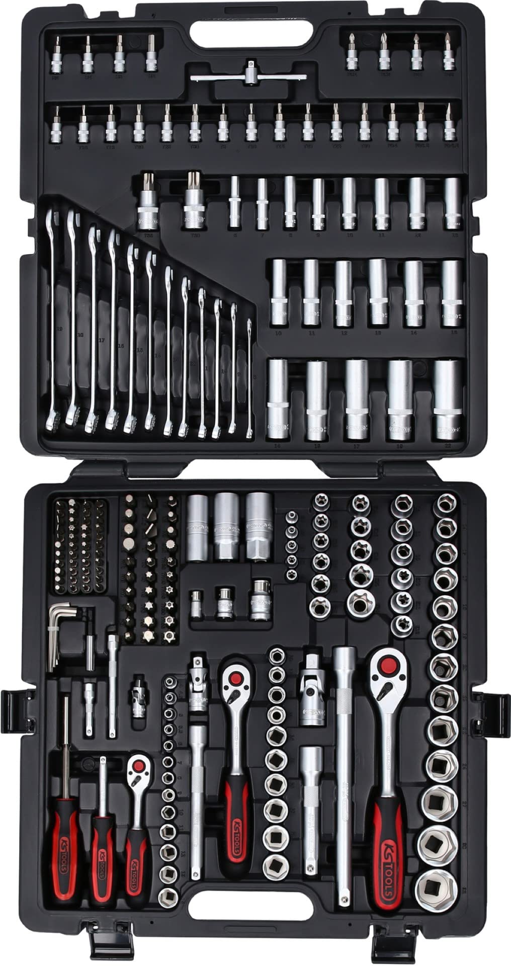 KS Tools 917.0216 Juego de llave de vaso de 1/4" + 3/8" + 1/2" , 216 pzs.