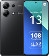 XIAOMI Redmi Note 13 4G - Smartphone de 8+128 GB, Pantalla de 6,67" AMOLED FHD+ 120Hz, Snapdragon 685, Triple cámara de hasta 108MP, Carga rápida 33W, Negro (Versión ES)