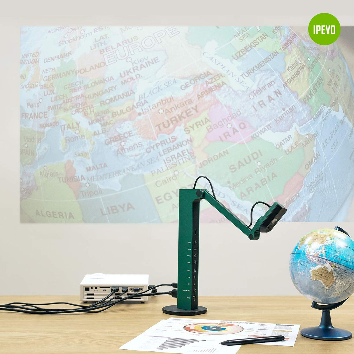 Ipevo VZ-R Modo Dual HDMI/USB de 8 megapíxeles – Herramienta de comunicación Visual para la enseñanza a Distancia, Video conferencias y demostraciones en Vivo. Funciona con o sin Ordenador.