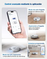 ECOVACS DEEBOT Mini Robot Aspirador y fregasuelos, succión de 9000 Pa, Antienredos ZeroTangle 2.0, TrueMapping 2.0, Secado a 45 ℃, autovaciado, fregado Inteligente, autolimpieza, Azul