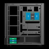 Abysm Gaming Caja ATX Danube SAVA H500 II Air Black con Cristal Lateral Templado, Panel de Rejilla, Siete Slots de Expansión y 4 Ventiladores de 120 mm ARGB Preinstalados