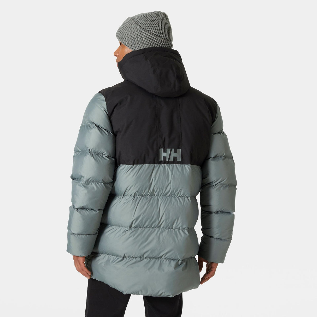 Helly Hansen Chaqueta Larga Active Puffy Abrigo, 485 Cactus Gris, XXL para Hombre