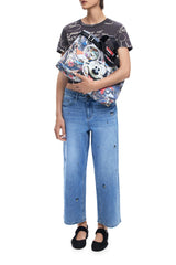Desigual Mickey, Shoulder Bag Unisex Adulto, Acabados de Material:, One Size