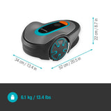 Gardena Robot cortacésped SILENO minimo 250 m²: cortacésped Inteligente con conectividad óptima, programable con la aplicación Bluetooth® de Gardena, versión IT/ES (15201-34)