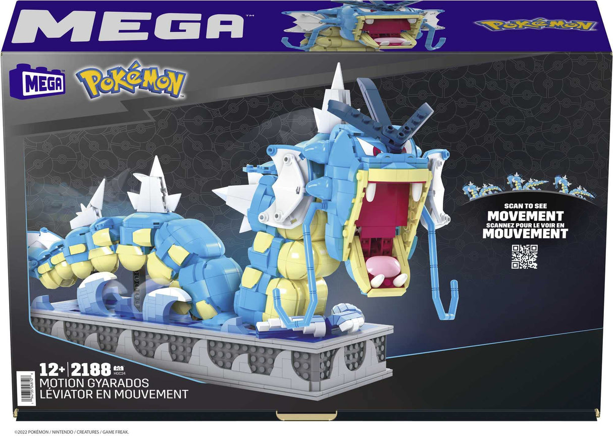 MEGA Construx Pokemon Coleccionistas Gyarados Figura cinemática de bloques de construcción, juguete +10 años (Mattel HGC24)
