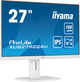iiyama XUB2792QSU-W6 27" Blanco Panel IPS, 2560x1440100Hz, 0,4ms (MPRT), FreeSync, 15cm Regulable en Altura, Pivotante, 250cd/m², HDMI, DisplayPort, Altavoces, USB 4x3.2