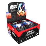Star Wars, Unlimited TCG Spark of Rebellion Booster Display (24 sobres de ampliación), Juego de cartas coleccionables, versión inglesa