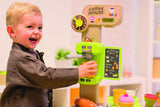 Smoby - Roleplay Coffee House, 7600350232, 3 Años, 57 Accesorios, Cafetera, Caja registradora, H. 89 cm