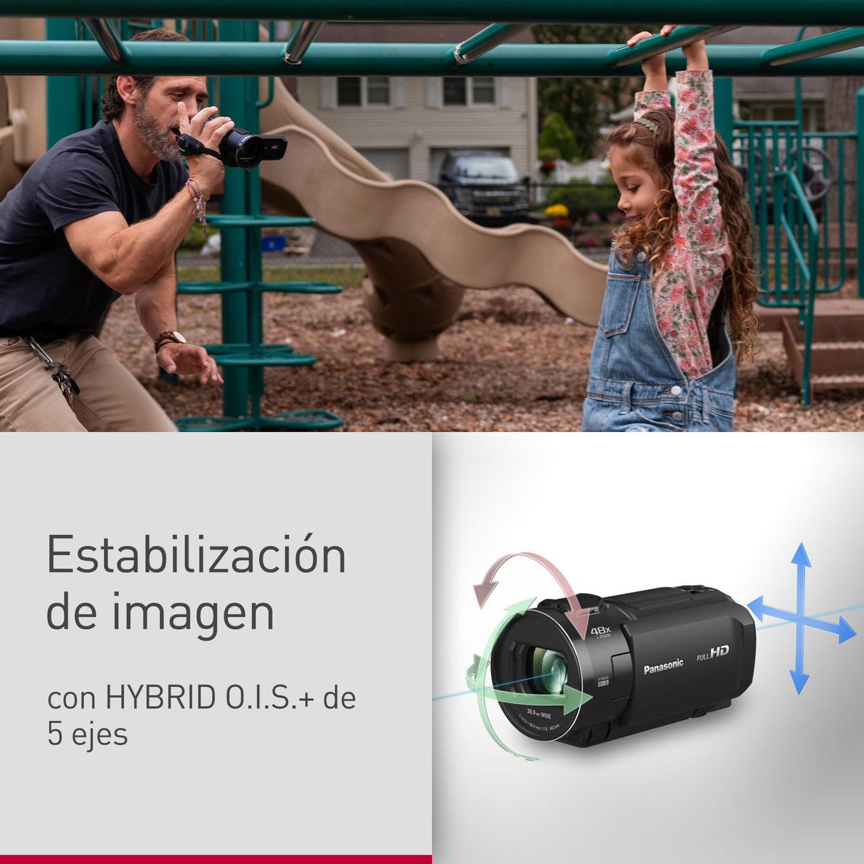 Panasonic HC-V900E - Videocámara Semi-Profesional de 24x, O.I.S de 5 Ejes, Objetivo F1.8 - F4, FHD, Color Negro