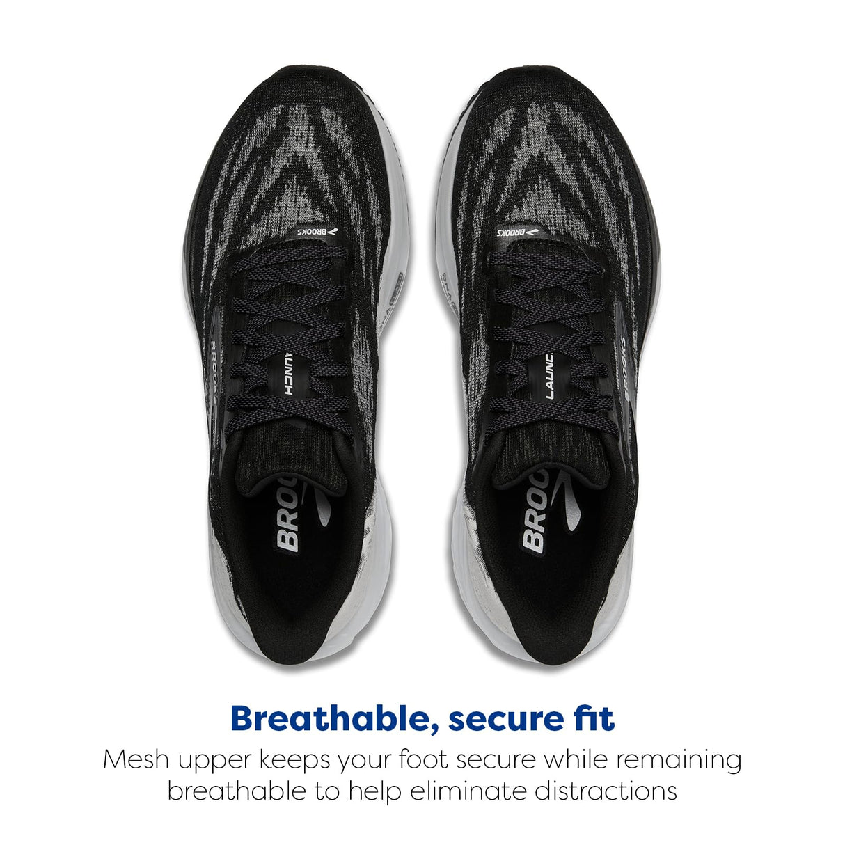 BROOKS Launch 11, Sneaker Hombre, Negro y Blanco, 45 EU