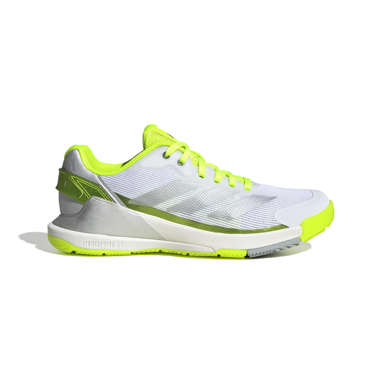 adidas Crazyquick Lightstrike Padel Shoes, Zapatos Mujer, Lucid Lemon/Silver Metallic/Wonder White, 37 1/3 EU