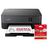 Canon Pixma TS5350i Impresora Multifunción 3 en 1, Sistema de Inyección de Tinta, Impresión, Escaneo y Copia, Wifi, Pixma Print Plant, Incluye 20 Hojas Papel Fotográfico 9 x 9, Bandeja Posterior,Negro