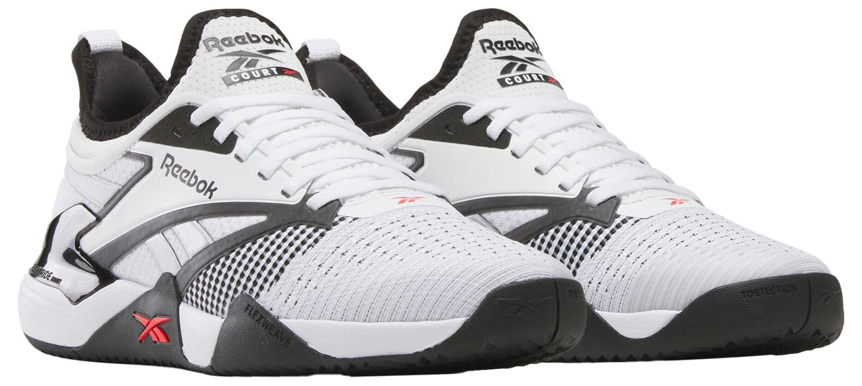 Reebok Zapatillas Unisex Nano Court, Negro/Blanco/Rojo energético, Talla 44 EU, Black White Energy Red, 44