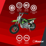 Razor SX350 McGrath SE Electric Bike, Unisex-Youth, Verde, One Size